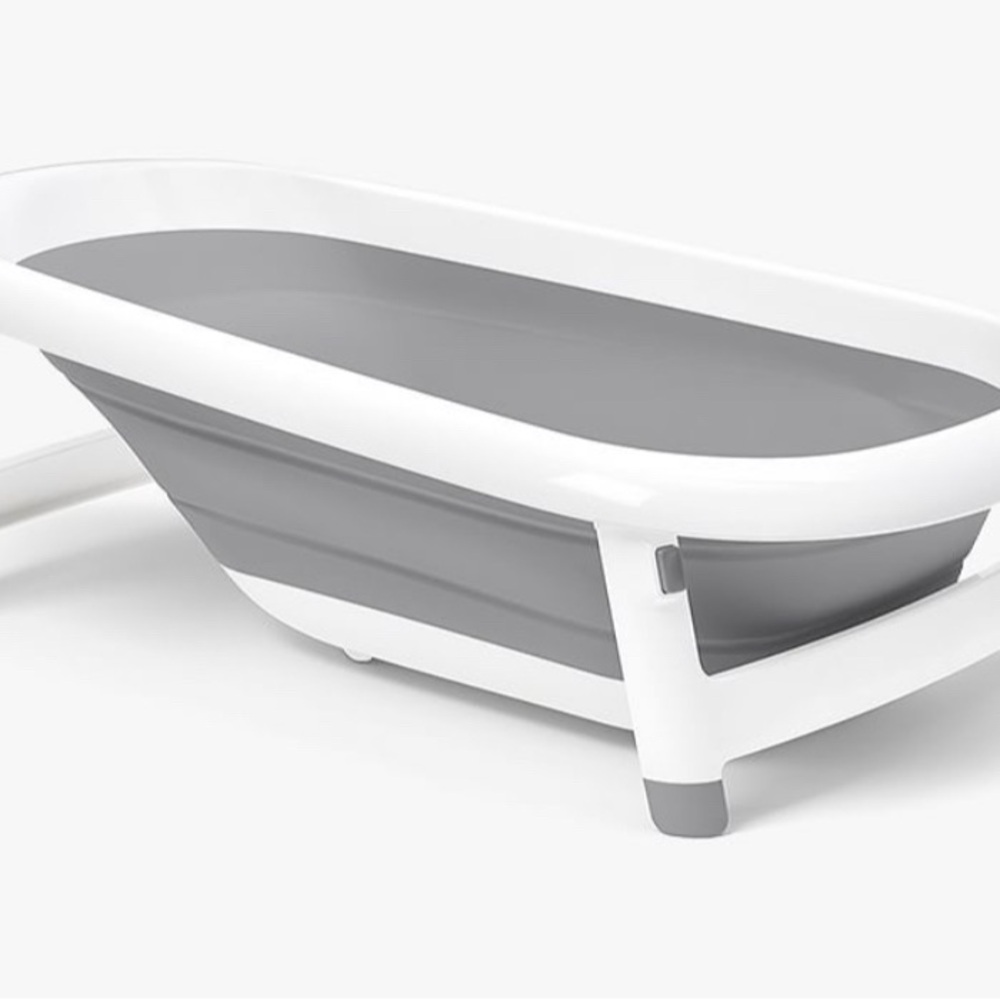 OXO Gray and White Collapsible Bath Accessory